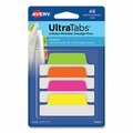 Avery Dennison Avery, ULTRA TABS REPOSITIONABLE MARGIN TABS, 1/5-CUT TABS, ASSORTED NEON, 2.5in WIDE, 48PK 74865